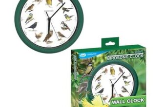 Starlyf Birdsong Wall Clock with 12 Bird Songs, Night Mode