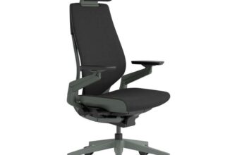 Steelcase Gesture Ergonomic Office Chair With Lumbar Support (3D LiveBack), 360 Armrests, Adjustable Headrest, Black – Big Prime Deal