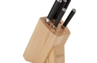 Stellar Poise, 5 Piece Knife Block Set, Wood