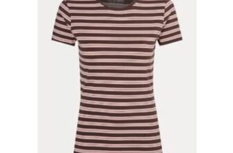 Striped Basic Crew Neck Short Sleeve T-Shirt