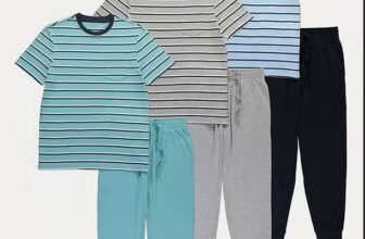 Striped Short Sleeve Pyjamas 3 Pack Free C&C