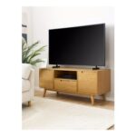 Sumati TV Unit – Fits up to 55 Inch TV – Oak – Contains Solid Wood