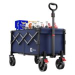 Sunula 220LBS Folding Camping Trolley, Heavy Duty 120L Large Capacity with All-Terrain Wheels – Sold & Shipped By Uking Online