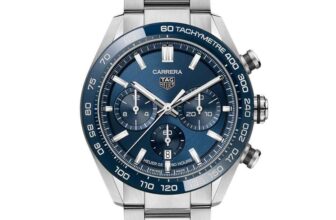 TAG Heuer Carrera 44mm Blue Dial Automatic Chronograph Gents Watch CBN2A1A.BA0643