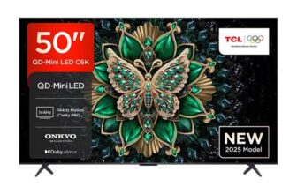 TCL 50C6K-UK 50 inch QD-Mini LED 4K Ultra HD HDR Smart TV – With Code