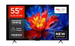 TCL 55P8K 55 Smart 4K Ultra HD HDR QLED TV 144 Hz Motion Clarity Onkyo Speakers and Dolby Atmos 5 Year Warranty £100 Discount at checkout