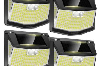 TECKNET Solar Motion Sensor Lights Outdoor, 248 LED Bright Garden Wall Lights Prime Only w/code TerraGrow-EU /FBA via Haul