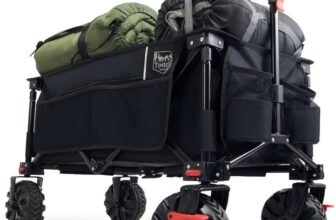 TIMBER RIDGE Festival Trolley on Wheels with Brakes, 200L Adjustable Handle & Cover Bag, 100kg. Prime Deal – Sold by Timber Ridge FBA