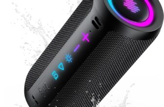 TIMU Bluetooth Speaker Portable Wireless Bluetooth Speakers with HD Stereo Sound, Bluetooth 5.4 TWS Pairing 30H Battery Life with Led Light for Outdoor/Party/Sport/Travel/Gifts.
