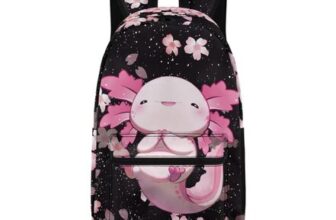 TOADDMOS Cute Axolotl Back to School Backpack for Girls