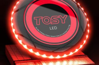 TOSY Flying Disc – 36 monocolor LEDs, Super Bright, Smart Modes, Cool Easter Gift, Camping Toy for Kid/Teen/Adult, Auto Light Up, Rechargeable, Waterproof, 175g