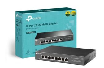TP-Link TL-SG108-M2 8-Port 2.5Gbps Desktop Switch, Plug-and-Play, Silent, Metal Case