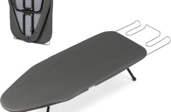 Tabletop Ironing Board Table Top Ironing Board with Iron Rest Small Foldable Ironing Table, Portable Ironing Table Non-Slip Folding Legs, for Apartments, Dorms, 82×32 cm (Gray)