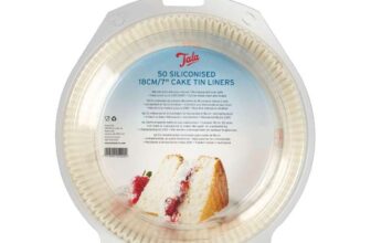 Tala Siliconised Cake Tin Liners, Non-Stick Paper Liners 18cm / 7 Inch Diameter