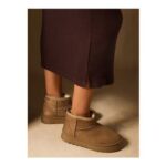 Tan Faux Chunky Platform Sole Flatform Snug Boots (FREE C&C)