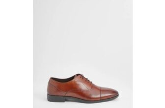Tan Leather Smart Oxford Toe Cap Shoes