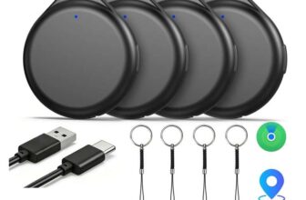 Tecknet 4-Pack Air Tracker Tag, iOS Only, Rechargeable (Up To 3yrs/Charge) & IP67 Waterproof, 90dB Loud Alarm Sold By Tecknet/FBA