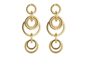 Ted Baker Huliet Multi Hoop Drop Earrings Gold