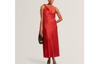 Ted Baker Online Only Twist Shoulder Midi Slip Dress
