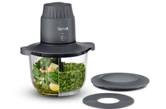 Tefal Choppeo Mini Food Processor, 2L Glass Bowl, Grey
