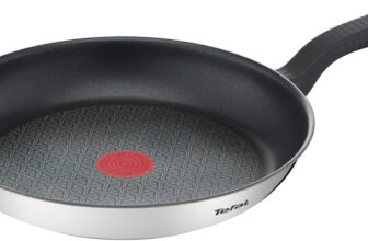 Tefal Comfort Max Stainless Steel Non-Stick Pancake Frying Pan 30cm, Thermo-Spot Heat Indicator, Induction Compatible Base, Comfortable Grip Handle, G7260744