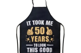 Telivava Funny 40th-60th Birthday Gift Apron, Black