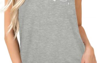 Terecey Womens Vest Tops Scoop Neck Summer Sleeveless Tee Casual Cotton Graphic Print Tanktop Basic Ladies UK Vest Tops for Vacation Sports
