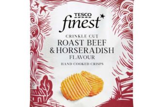 Tesco Finest Crinkle Cut Roast Beef Crisps 150g (Hammersmith In-store)