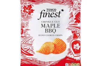 Tesco Finest Maple BBQ Crinkle Cut Handcooked Crisps 150g