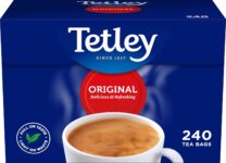 Tetley Original Black Tea Bags – Full Flavoured British Brew – Perfect for Breakfast or Anytime – Rainforest Alliance Certified – 240 Teabags (1 Pack)
