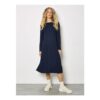 Textured Jersey Midi Dress