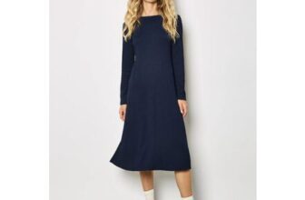 Textured Jersey Midi Dress
