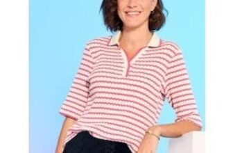 Textured Polo Top