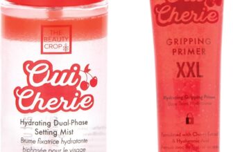 The Beauty Crop Oui Cherie Mist and Primer Duo Set – 100 ml Dual-Phase Setting Spray & 30 ml Hydrating Gripping Primer – Vegan & Non Comedogenic