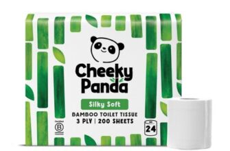 The Cheeky Panda Bamboo Toilet Rolls, 24 Rolls, 3-Ply, White