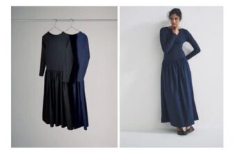The Set 2 Pack Drop Waist Long Sleeve Dresses Navy Blue/Black