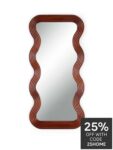 The Very Collection Dark Wiggle Wooden Leaner Mirror – w/code (free C&C)