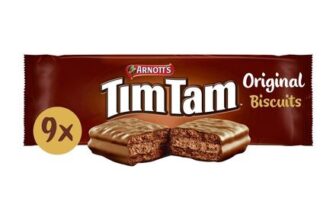 Tim Tam Original Chocolatey Biscuit Bars 9 Pieces 163g