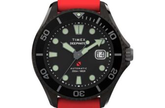 Timex Deepwater Automatic 43mm Mens Watch, Black