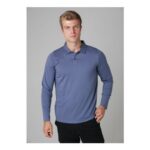 Tokyo Laundry Navy Long Sleeve Cotton Polo Shirt
