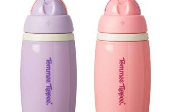 Tommee Tippee Insulated Active Straw Cup, 266ml, Spill-Proof Toddler Water Bottle for 12 Months, Prime Deal