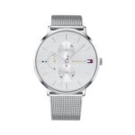 Tommy Hilfiger Analog Multifunction Quartz Watch for Women, Silver Mesh