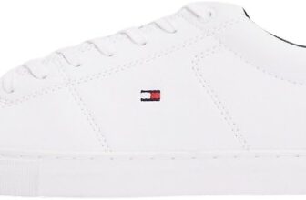 Tommy Hilfiger Mens Essential Leather Detail Vulcanised Trainers