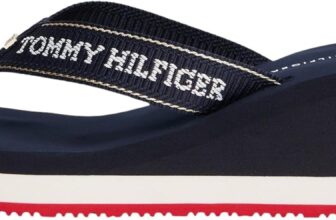 Tommy Hilfiger Womens Wedge Heel Flip Flops
