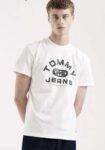 Tommy Jeans Mens Gym Logo T-Shirt in White