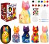 Tottshak Arts and Crafts for Kids 6 7 8 9 10,DIY Paint Your Own Lamp Kit, Painting kit for Kids Age 8-12, Art Supplies Toys Gifts for Girls Boy Birthday Christmas Friendship Present (Cat)