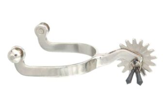 Tough 1 Kelly Silver Star Jingle Bob Spurs, Chrome Plated