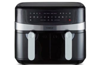 Tower T17088 Vortx 9L Dual-Basket Air Fryer, Smart Finish, 2600W