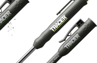 Tracer Deep Hole Construction Pencil with Site Holster (120mm, Extendable 2B Carpenter Pencil with Inbuilt Sharpener) Prime Exclusive