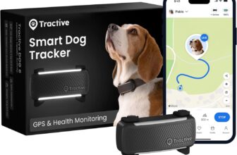 Tractive Smart Dog Tracker 2025 Edition Real-time GPS Tracking Escape & Health Alerts Vitals Monitoring Market Leader (Black)